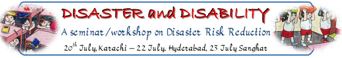 Title iamge Disaster and Disability workshop on disaster risk reduction (DRR)